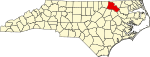State map highlighting Halifax County