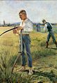 Niittomiehet (Mower men), by Pekka Halonen, 1891