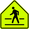 Pedestrian crossing ahead