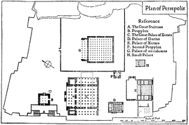 Aerial architectural plan of Persepolis