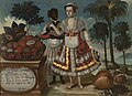 Vicente Alban. Spanish woman and her black slave. Quito, 18th century