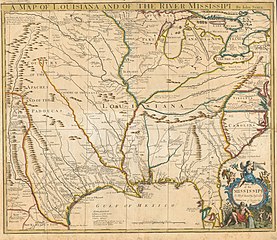 A map of Louisiana and the Mississippi River by John Senex (1721)