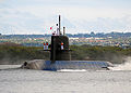 JS Mochisio (SS 600) departs Joint Base Pearl Harbor–Hickam to support Rim of the Pacific (RIMPAC) 2010 exercises.