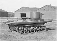 The Vickers light amphibious tank was used by Dutch forces in the East Indies.