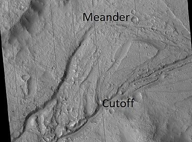 Meander. Cutoff was formed, which made a shortcut for the water.