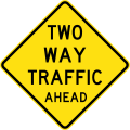 (W4-11) Two-way Traffic ahead (1964-1974)