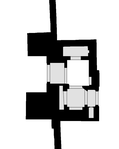 Floor plan of Bab Doukkala (the light grey shaded areas indicate roofed areas inside the gate)