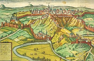 Georg Braun, Franz Hogenberg: Luxembourg City (1598)