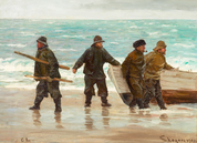 Fischer am Strand von Skagen (1900)
