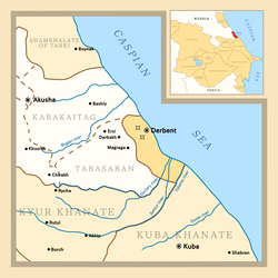 Map of the Derbent Khanate