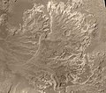 Probable delta in Eberswalde crater, as seen by Mars Global Surveyor. Image in Margaritifer Sinus quadrangle.
