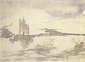 Édouard Manet: Der Fischfang (Zeichnung), 1860–1862