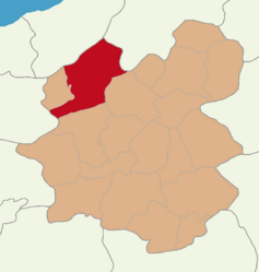 Map showing İspir District in Erzurum Province