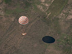The landing of Expedition 23 in Dzhezkazgan, Kazakhstan