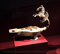 Lamp with handle in the shape of a horse, from the pyramid of Queen Amanikhatashan in Meroë (c.62-c.85 CE). Museum of Fine Arts, Boston