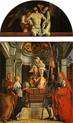 Lorenzo Lotto, Virgin Mary, Saint Peter, Saint Christina of Bolsena, Saint Liberalis and Saint Jerome.