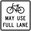 R4-11 Cyclists may use full lane