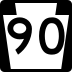 Pennsylvania Route 90 marker