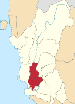 Location of Perak Tengah District in Perak