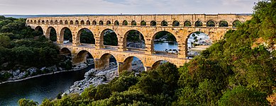 Pont du Gard, römisches Aquädukt in Südfrankreich