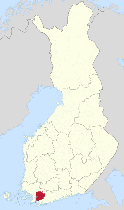 Location of Salo in Finland