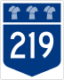 Highway 219 marker