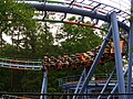 The helix of the TOGO Shockwave Roller Coaster at Kings Dominion