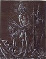 Man of Sorrows, chiaroscuro drawing on coloured paper, 1516, by Hans Springinklee