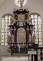 Barocker lutherischer Altar von Christian Precht (1677), St. Cosmae et Damiani (Stade)