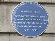 Plaque commemorating the Telemark Raids