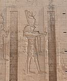 Horus relief in the Temple of Edfu