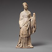 Statuette of a draped woman; 2nd century BC; terracotta; height: 29.2 cm; Metropolitan Museum of Art