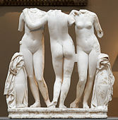 The Three Graces. Copie artwork of the Imperial period after a Greek original of the 2nd century BC, Metropolitan Museum of Art