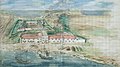 Overview of Fort Zeelandia; painting by J. Vingboons, circa 1635