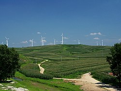 A wind farm in Changtu County