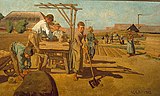 Anthon van Rappard: Arbeiders op de steenbakkerij Ruimzicht