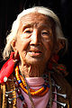 Ao woman in traditional attire