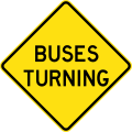 (W5-232) Buses Turning (used in New South Wales)