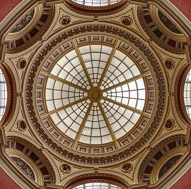 Domed centrepiece of the Barry Rooms, National Gallery, London, England