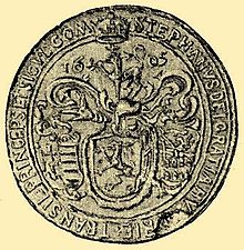 A seal depicting a coat-of-arms