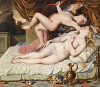 Cupid and Psyche (1850–55) by Károly Brocky