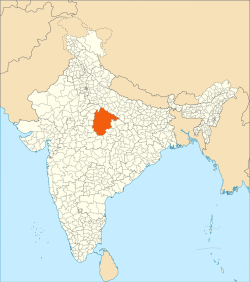 Location of Bundelkhand in India