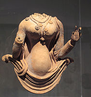 Female bust, Fondukistan. Musée des arts asiatiques Guimet.