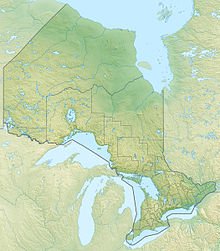 Map showing the location of Sleeping Giant Provincial Park