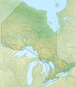 Location of Saganaga Lake in Minnesota, USA and Ontario, Canada.