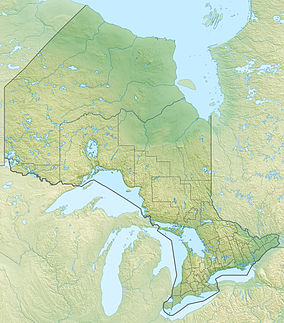 Map showing the location of Gravel River Provincial Park