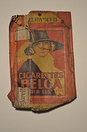 Belga-Zigaretten, Logo der Dame mit schwarzem Hut