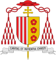 Coat of arms of Lorenzo Cardinal Antonetti, with red galero