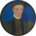 Edward VI by Levina Teerlinc.[22] After William Scrots's portrait of the young King of c. 1550