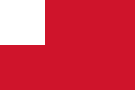 An early flag of the Massachusetts Bay Colony with the St George's cross of England removed. Maine was a part of the Massachusetts Bay Colony.[16]